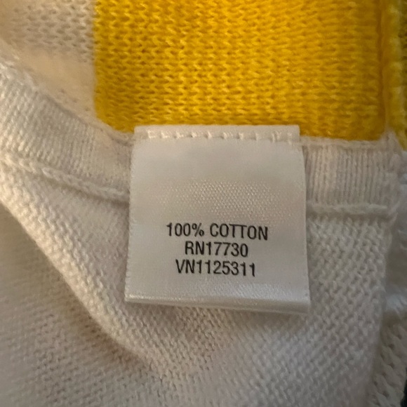 New Juniors Extra Small Yellow and White Striped Converse Top - Picture 6 of 11